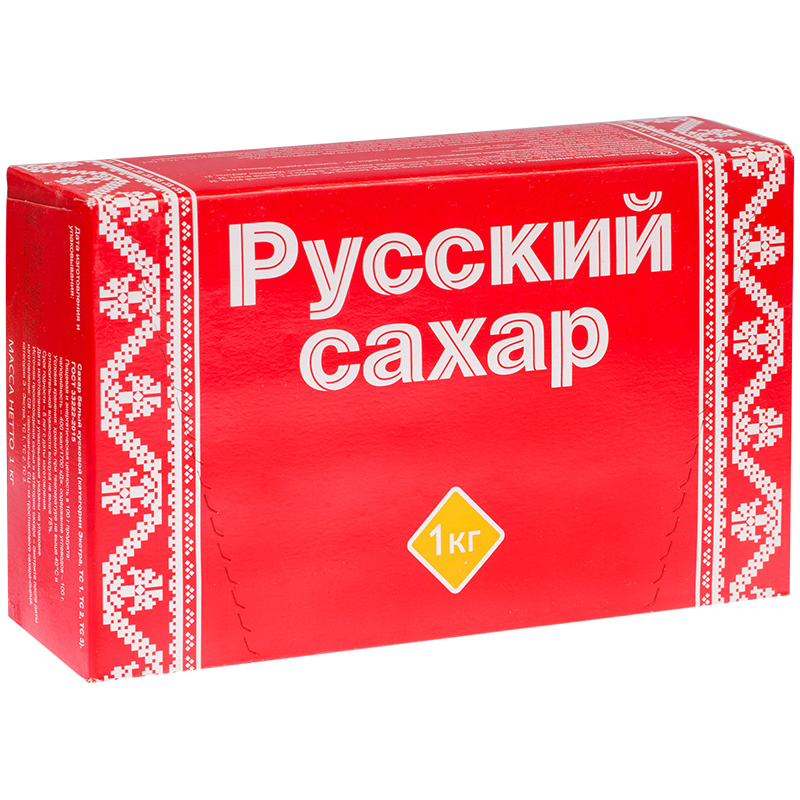 Сахар-рафинад Русский сахар, 1кг, картонная коробка