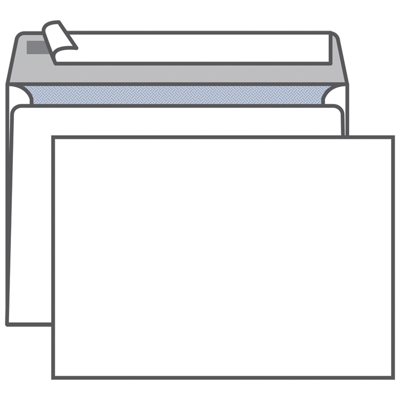 Конверт C5, KurtStrip, 162*229мм, б/подсказа, б/окна, отр. лента, внутр. запечатка