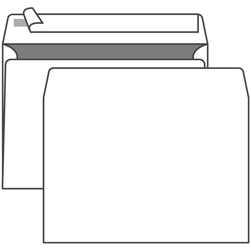 Конверт C4, KurtStrip, 229*324мм, б/подсказа, б/окна, отр. лента, внутр. запечатка