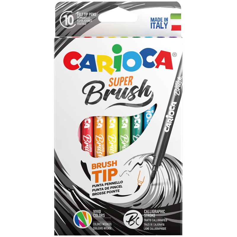 Фломастеры с кистевым пишущим узлом Carioca 