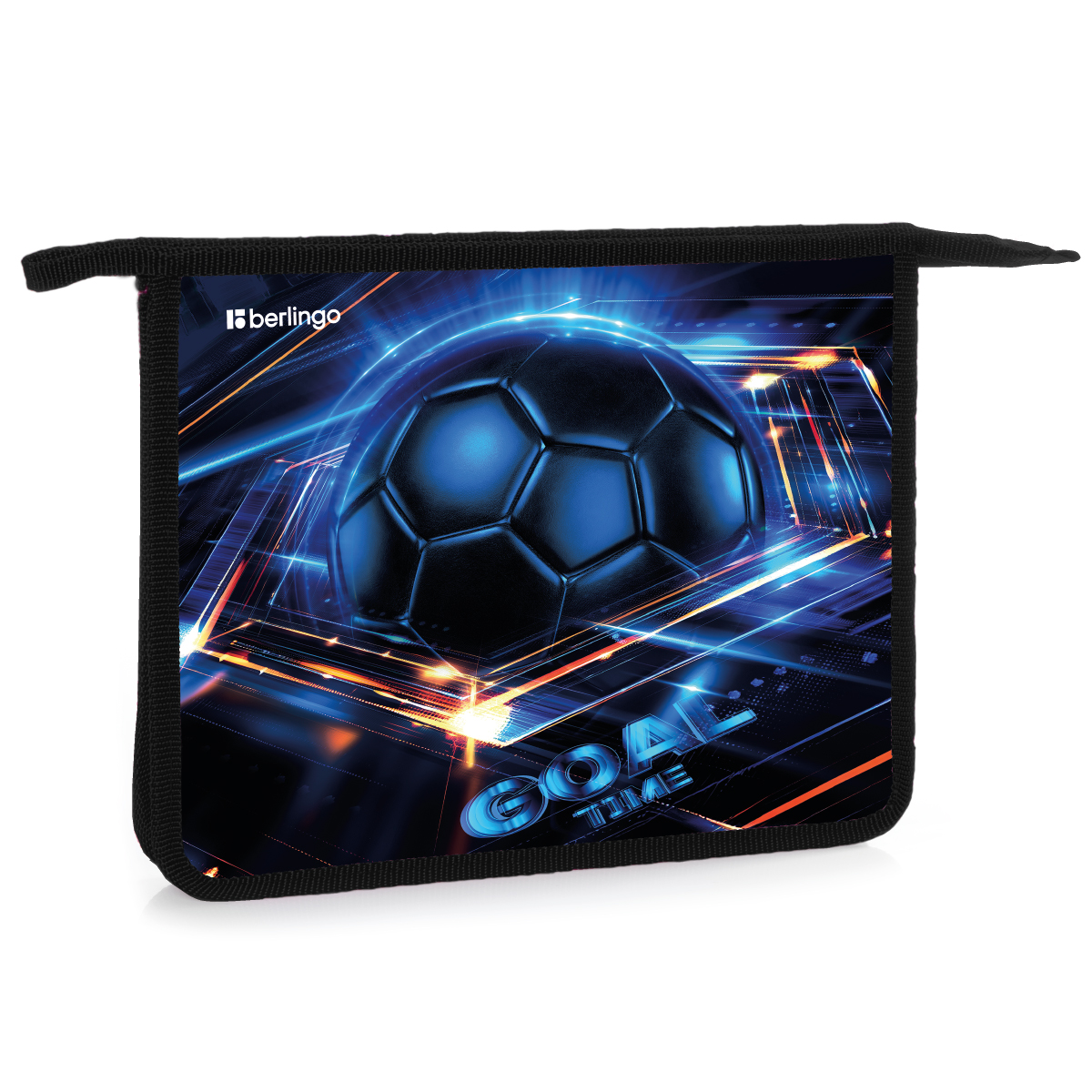 Папка для тетрадей 1 отделение, А5 Berlingo "Goalpack", 240*205*40мм, пластик, на молнии