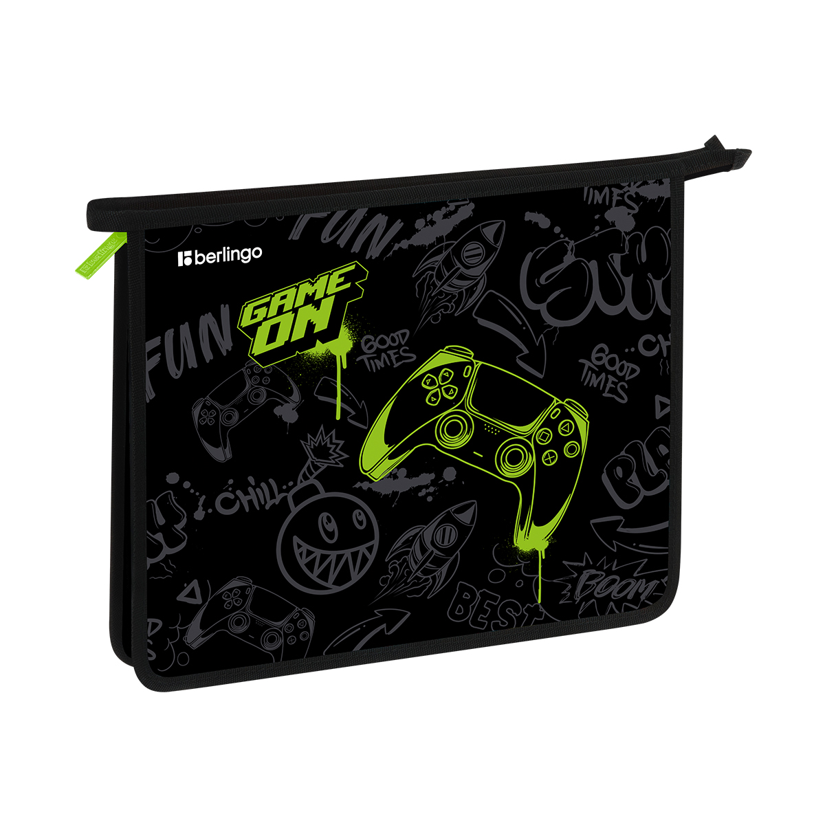 Папка для тетрадей 1 отделение, А5 Berlingo "Level up", 240*205*40мм, пластик, на молнии