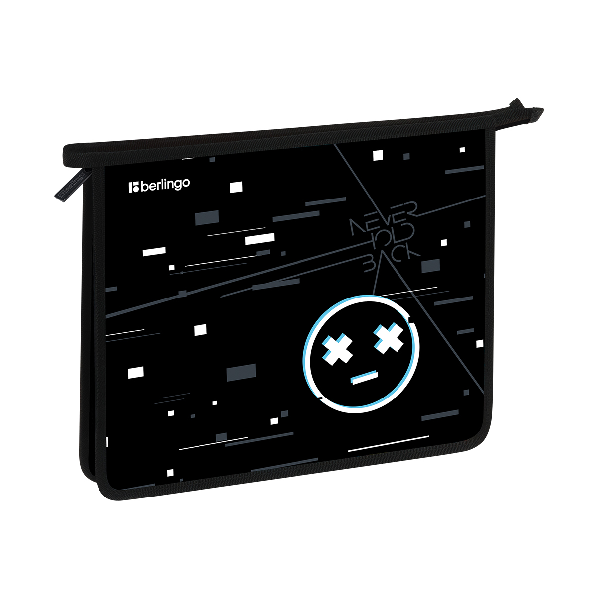 Папка для тетрадей 1 отделение, А5 Berlingo "Smile", 240*205*40мм, пластик, на молнии