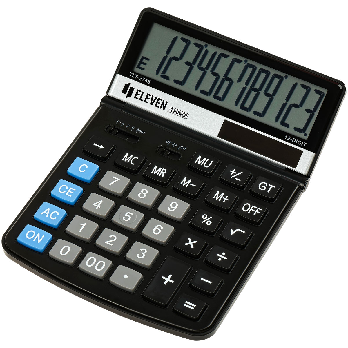 Калькулятор настольный Eleven TLT-2348, 12 разрядов, двойное питание, с регулируемым углом наклона дисплея, 140*197*26мм