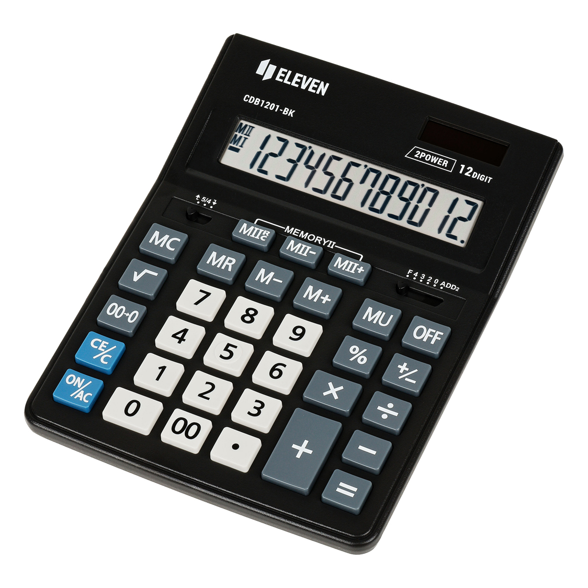 купить Калькулятор настольный Eleven Business Line CDB1201-BK, 12 разрядов, двойное питание, 155*205*35мм, черный в Тамбове