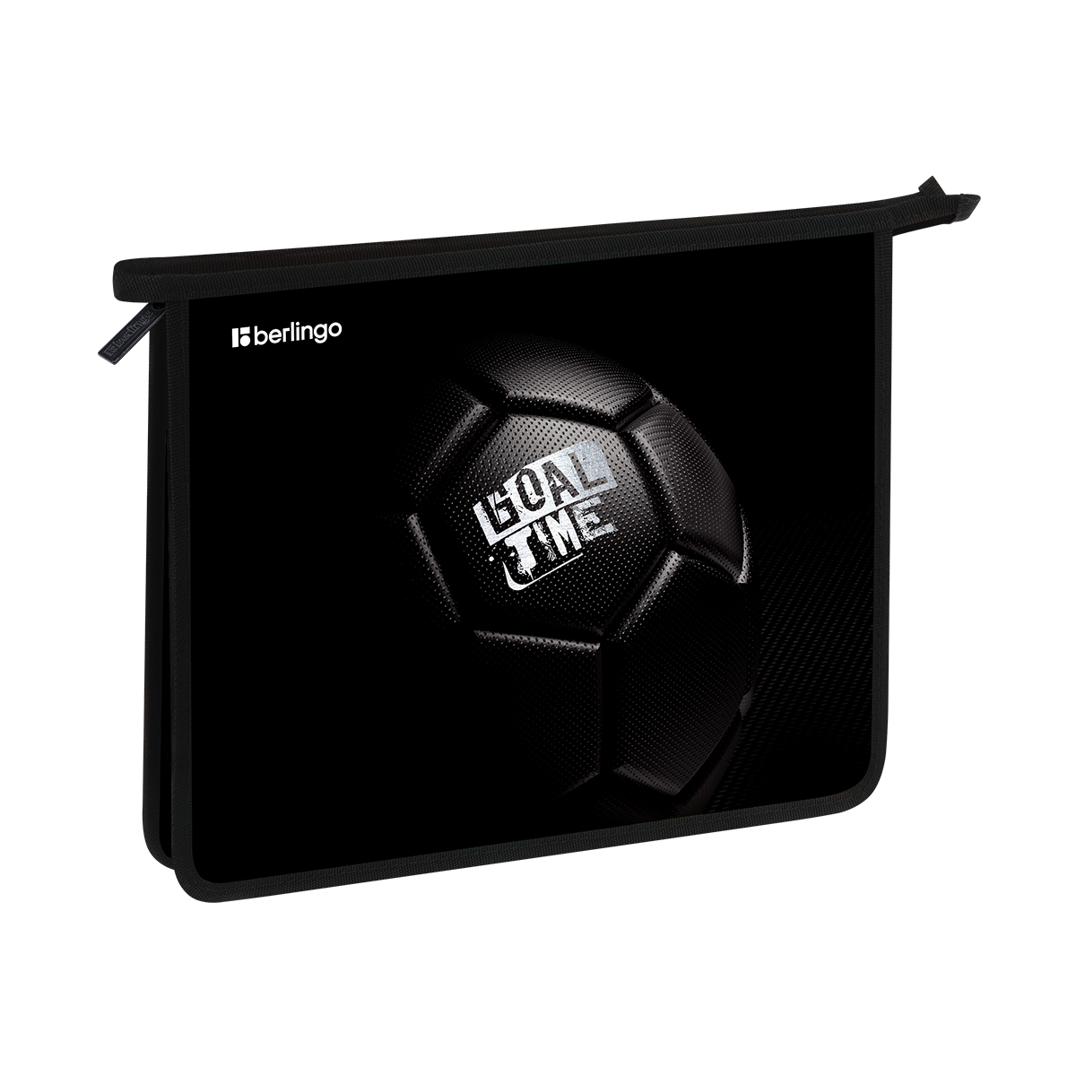 Папка для тетрадей 1 отделение, А5 Berlingo "Goal time", 240*205*40мм, пластик, на молнии