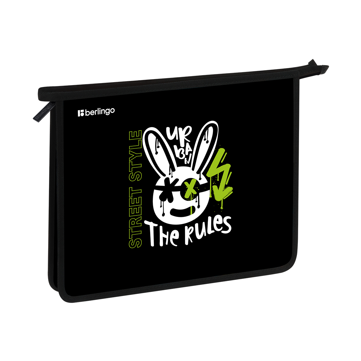 Папка для тетрадей 1 отделение, А5 Berlingo "Street Style", 240*205*40мм, пластик, на молнии