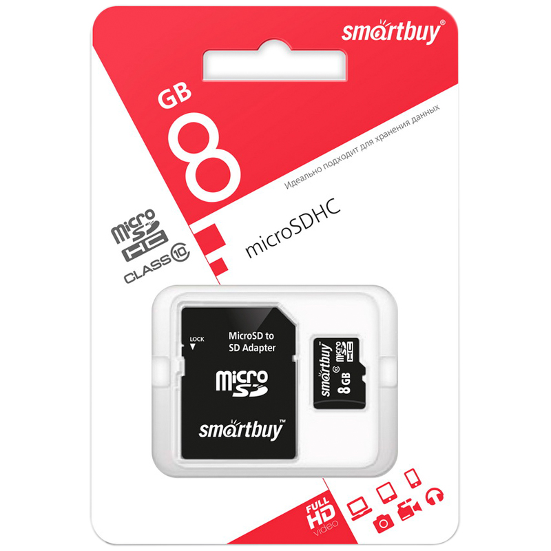     SmartBuy MicroSDHC 8GB UHS-1, Class 10,   23/ (  SD) (SB8GBSDCL10-01)