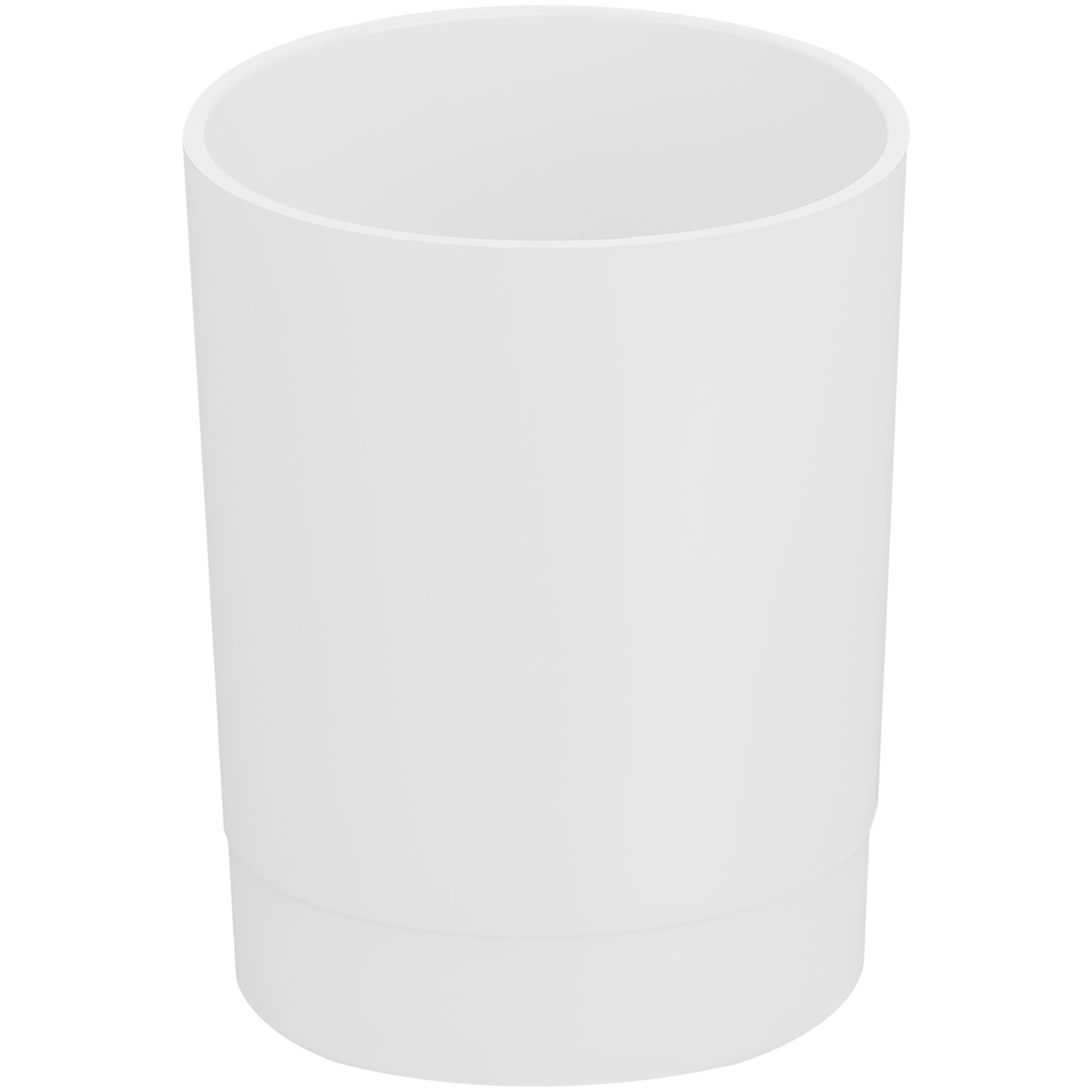 Подставка-стакан СТАММ "Лидер", пластиковая, круглая, белая