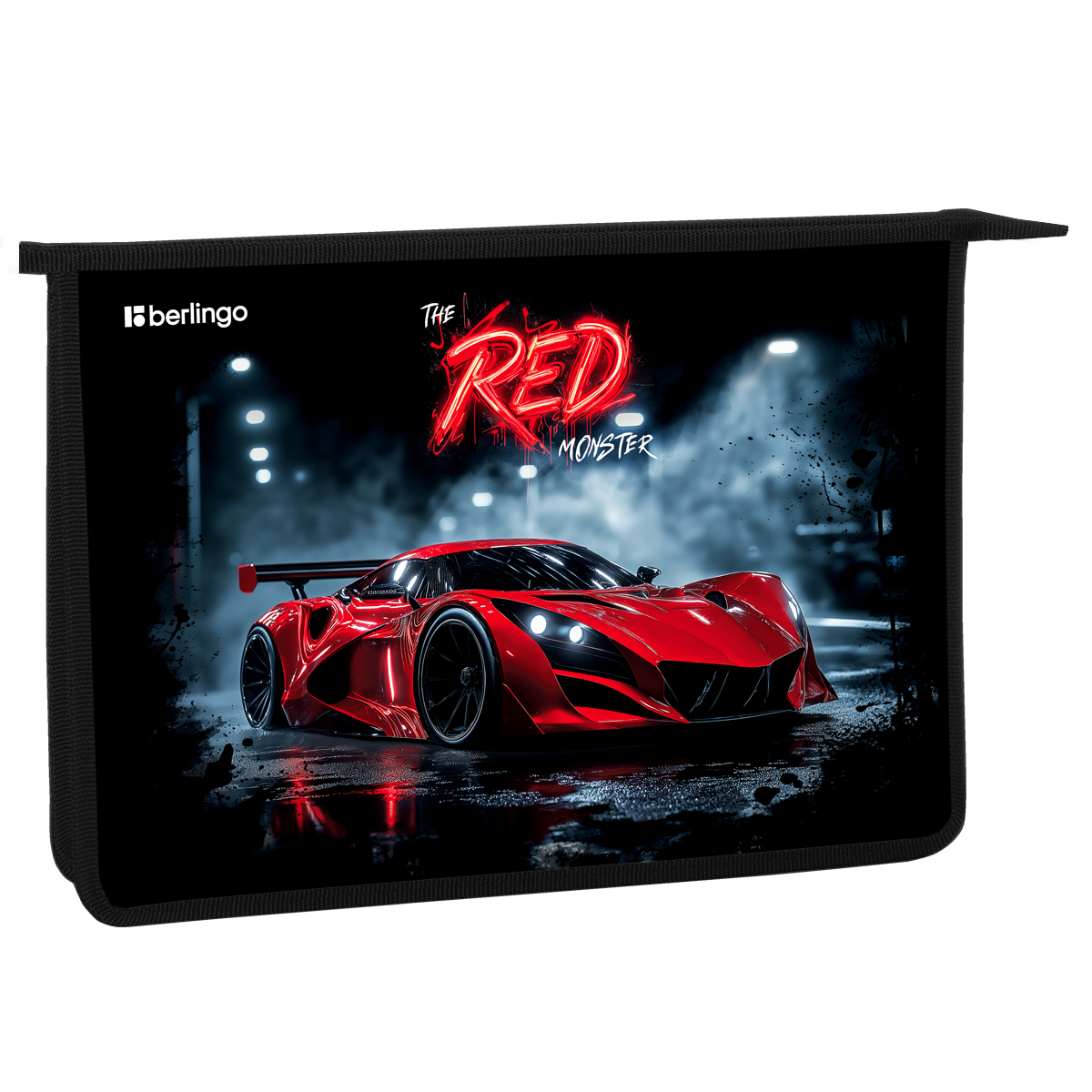 Папка для тетрадей 1 отделение, А4 Berlingo "Red Monster", 340*245*40 мм, пластик, на молнии