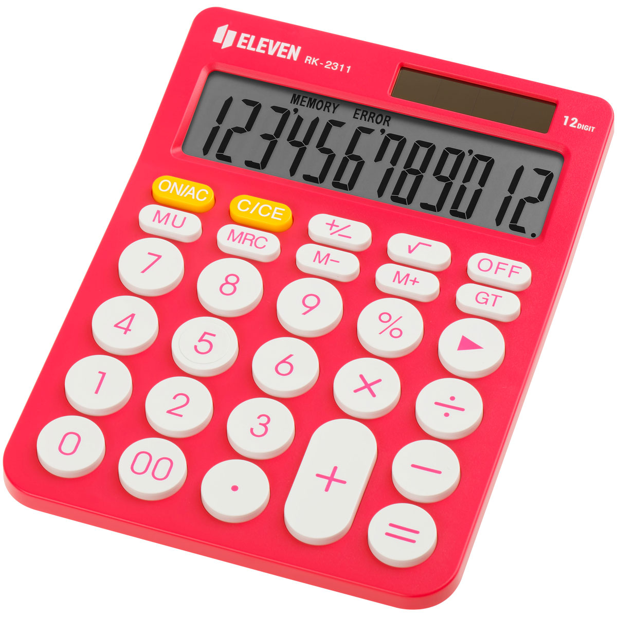 Калькулятор настольный Eleven RK-2311-PK, 12 разрядов, двойное питание, 143*192*26мм, розовый
