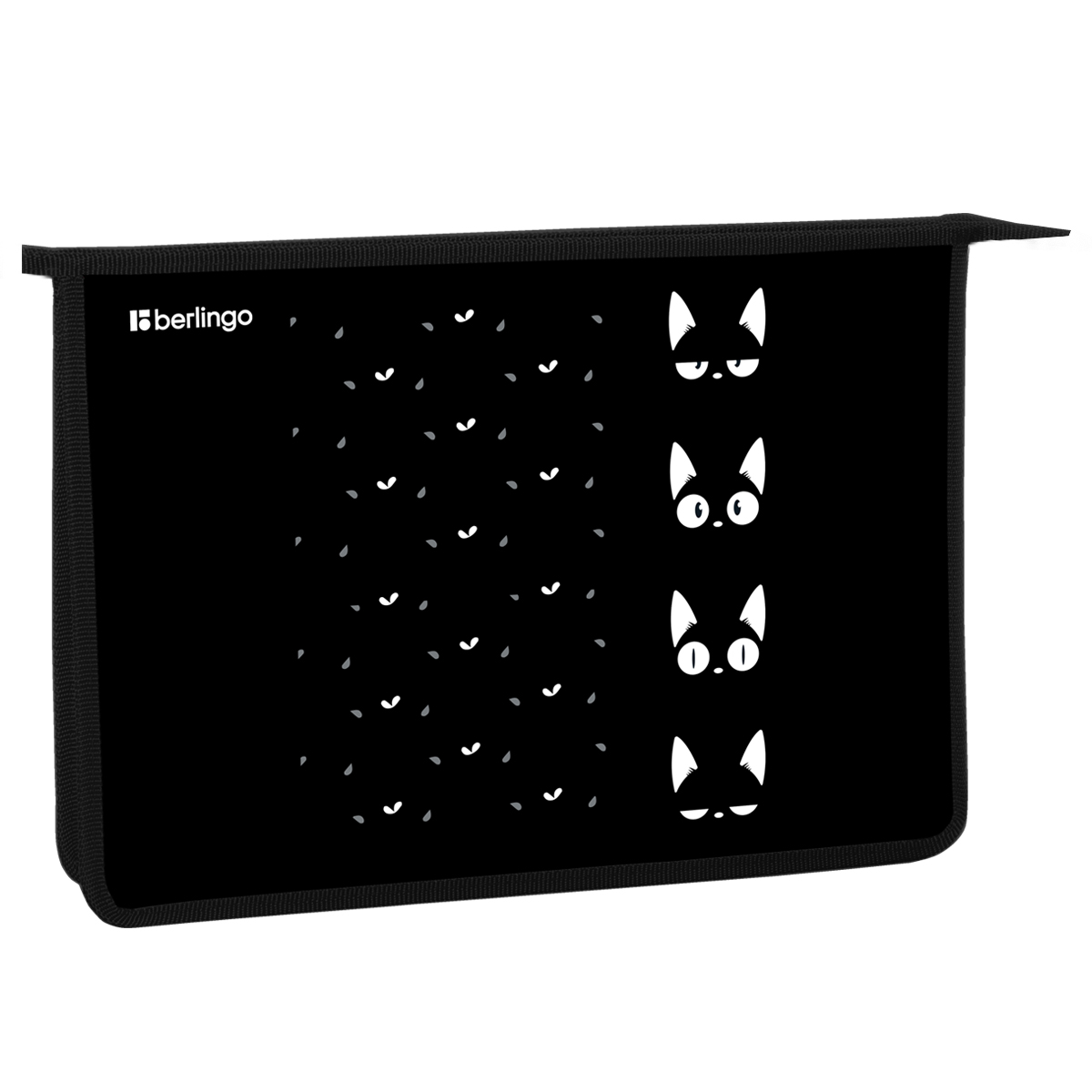 Папка для тетрадей 1 отделение, А4 Berlingo "Lucky cats", 340*245*40 мм, пластик, на молнии