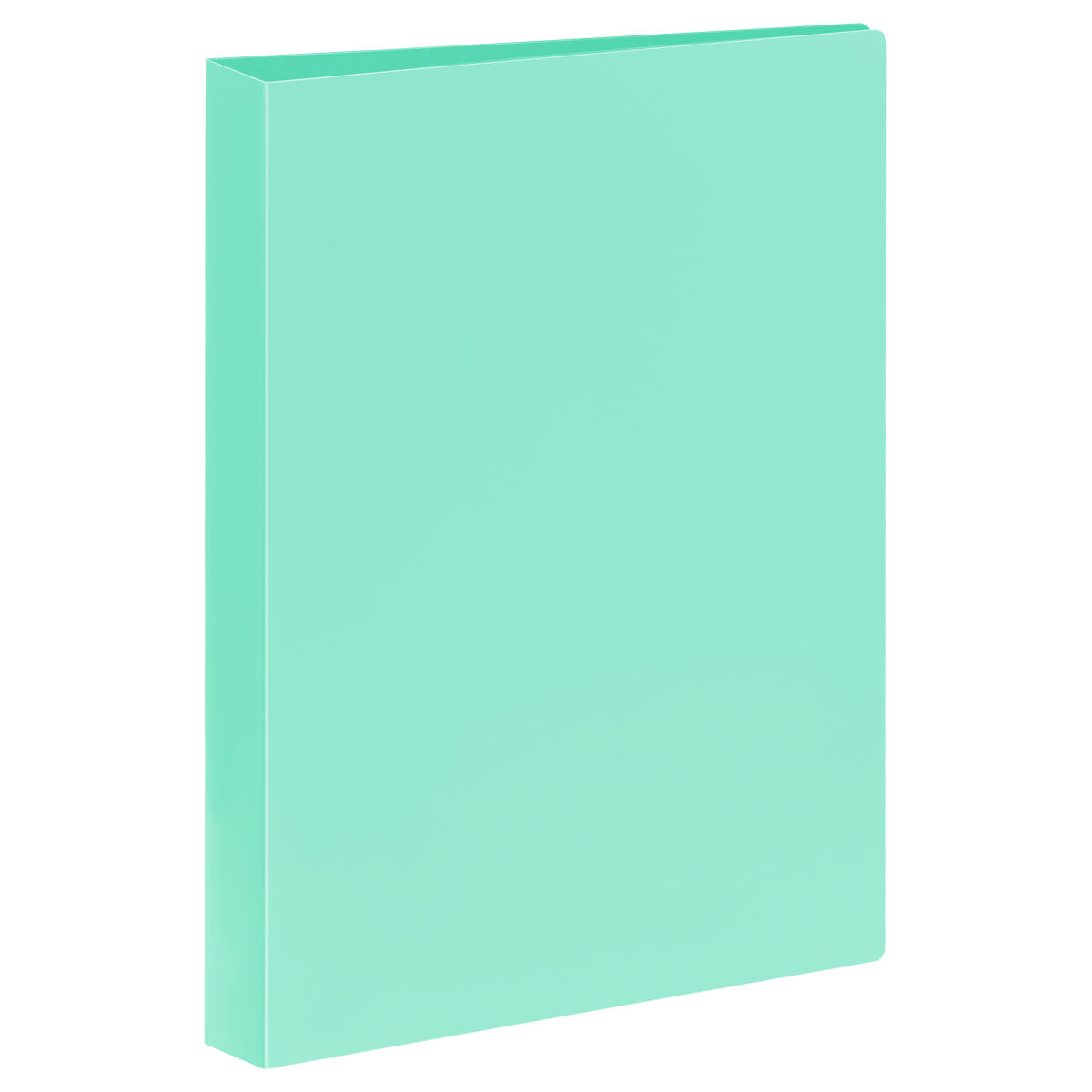 Папка на 2 кольцах СТАММ А4, 25мм, 500мкм, пластик, пастель, мятная