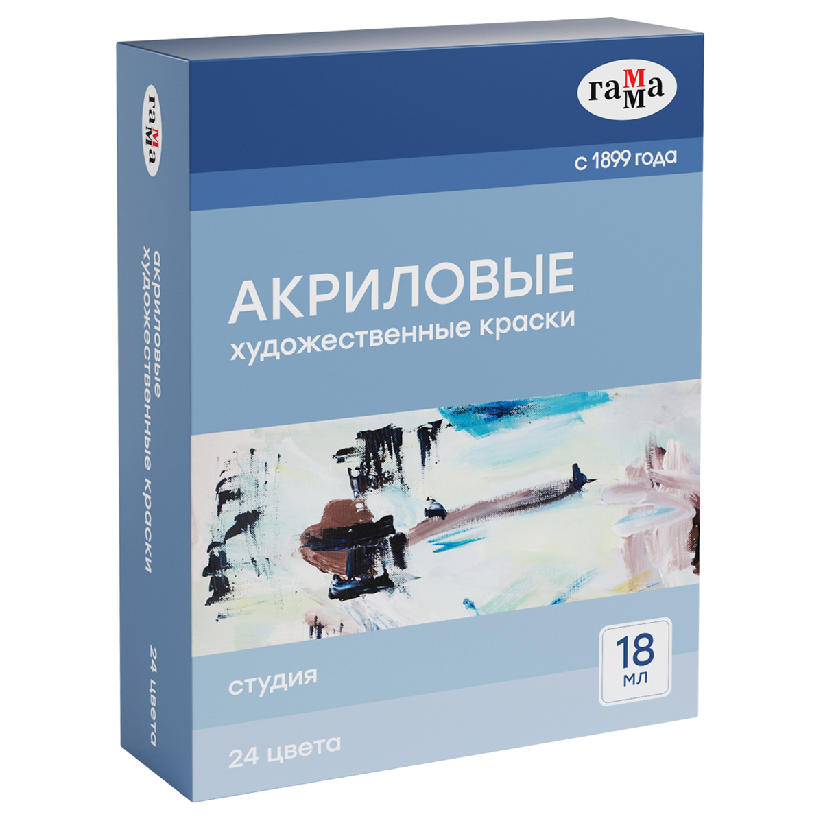 купить Краски акриловые художественные Гамма "Студия", 24цв., 18мл/туба, картон.упак. в Тамбове