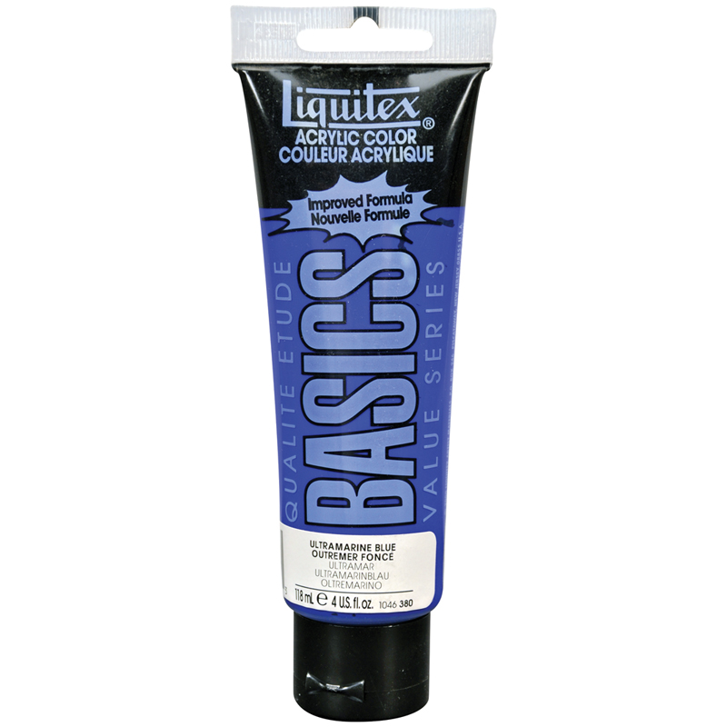 Краска акриловая художественная Liquitex "Basics", 118мл, туба, 380 ультрамарин синий