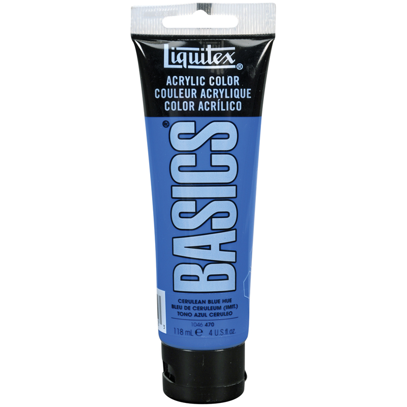 Краска акриловая художественная Liquitex "Basics", 118мл, туба, 470 церулеум (имит.)