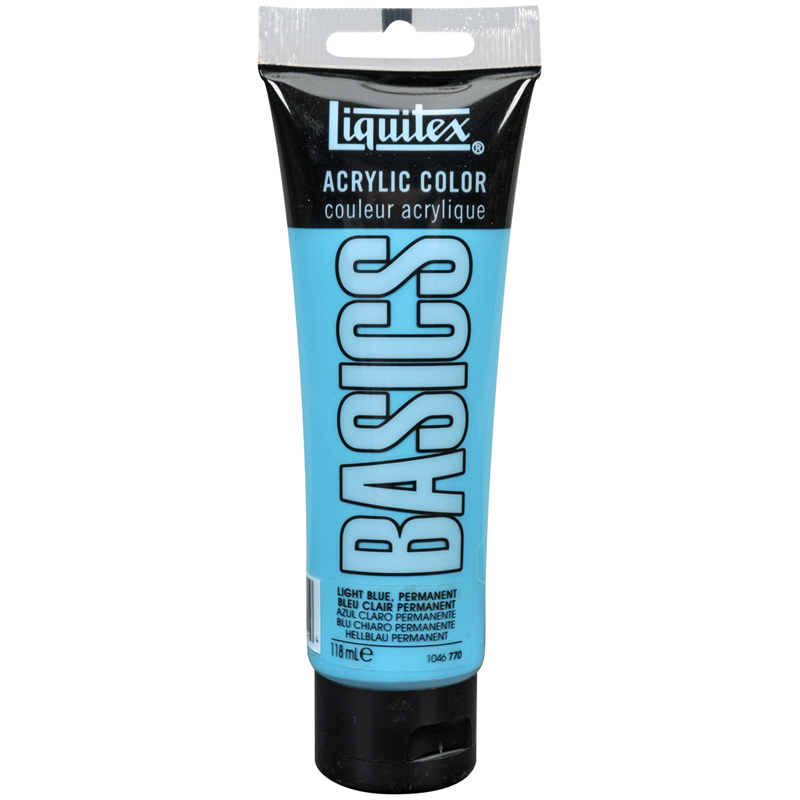 Краска акриловая художественная Liquitex "Basics", 118мл, туба, 770 голубой перманентный