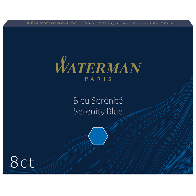 Картриджи чернильные Waterman Standart, синий, 8шт., картонная коробка