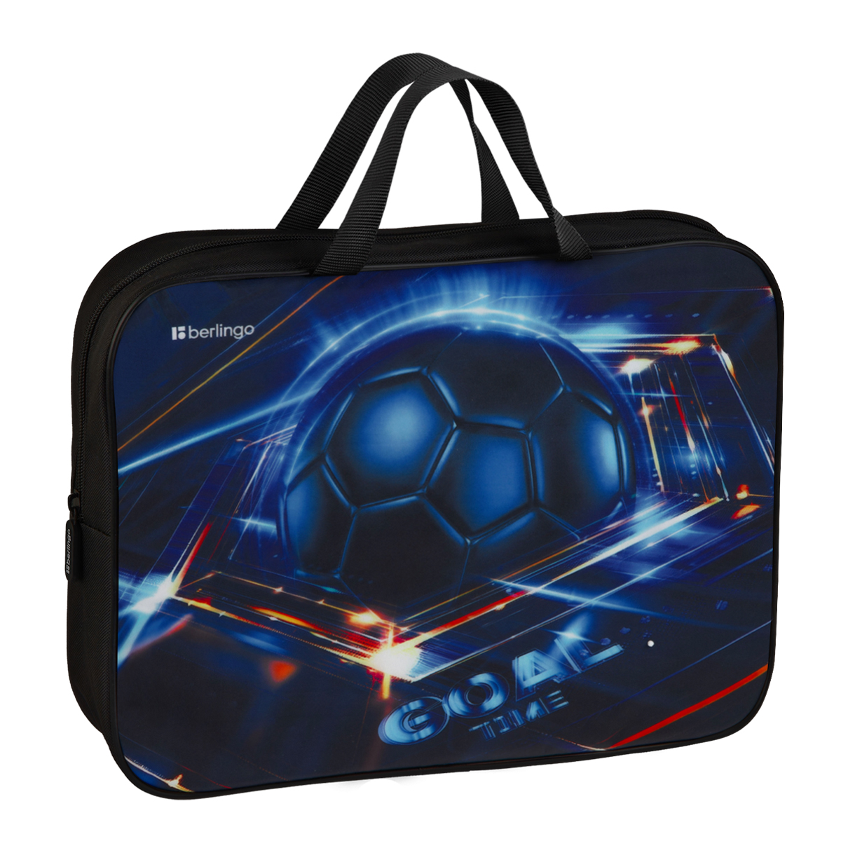 Папка текстильная с ручками 1 отделение, А4 Berlingo "Goalpack", 350*265*75мм, текстиль, на молнии