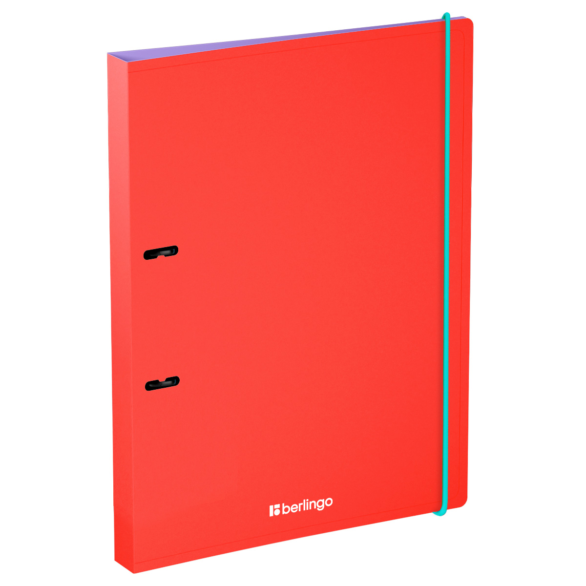 Папка на 2 кольцах Berlingo "Raze" А4, 24мм, 600мкм, D-кольца, с внутр. карманом, красная, софт-тач