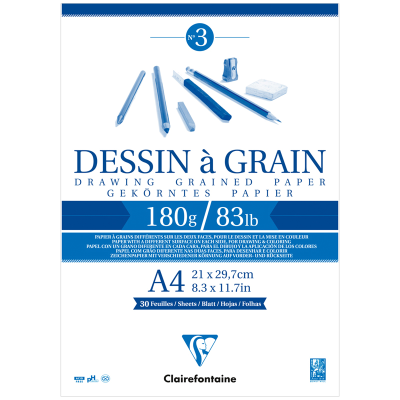    30., 4 Clairefontaine  Dessin a grain ,  , , 180/2 (96624C)