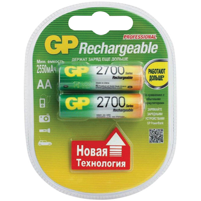    GP AA (HR06) 2700mAh 2BL (GP 270AAHC-2DECRC2)