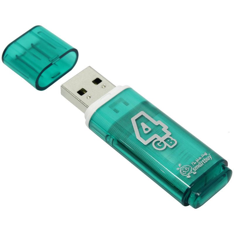    Smart Buy  Glossy   4GB, USB 2.0 Flash Drive,  (SB4GBGS-G)