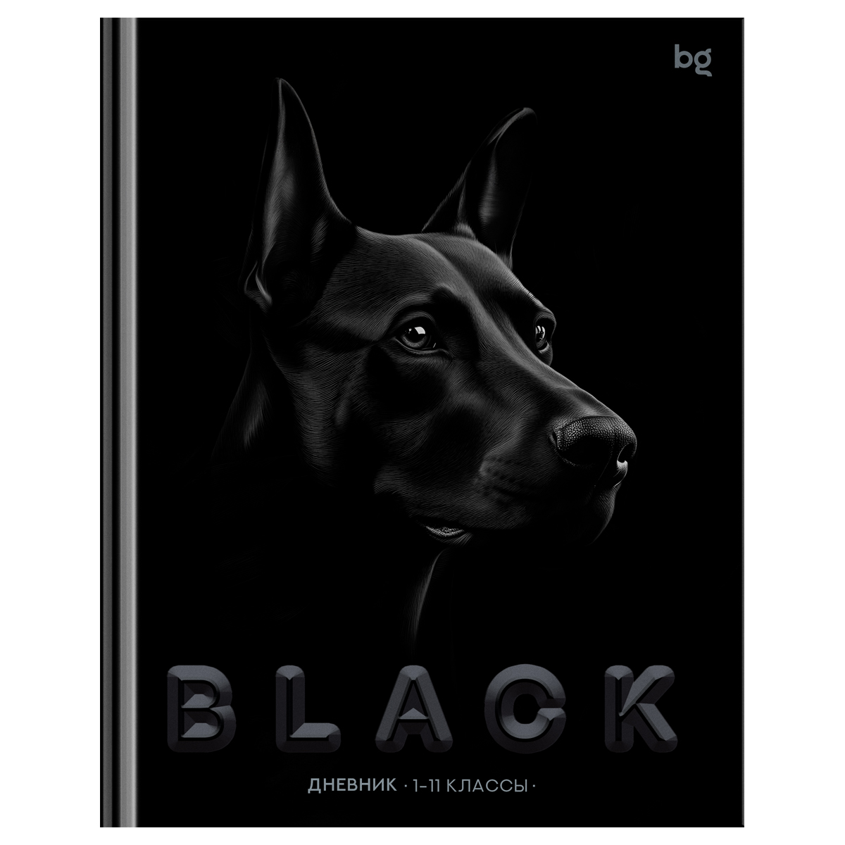Дневник 1-11 кл. 48л. (твердый) BG "Just Black", soft-touch ламинация