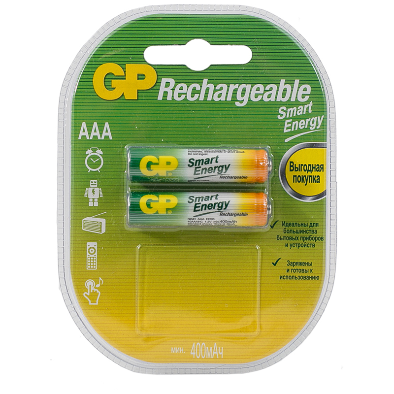    GP AAA (HR03) 400mAh 2BL (GP 40AAAHCSV-2CR2)