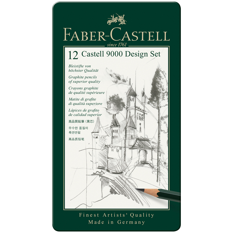     / Faber-Castell  Castell 9000 Design Set , 12., 5H-5B, ., . . (119064)