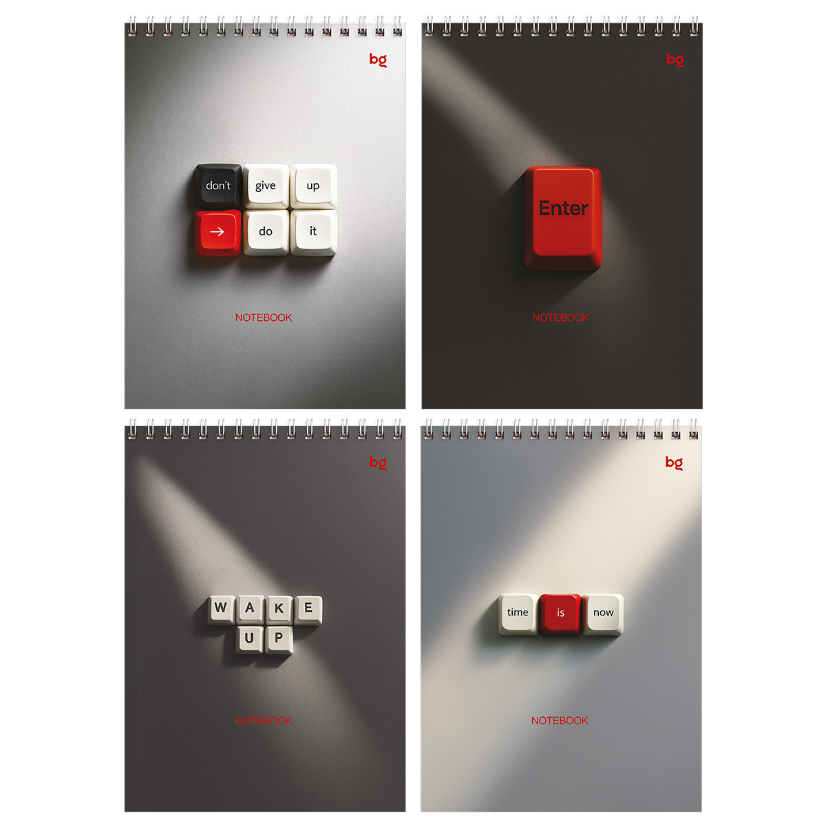 Блокнот А5 60л. на гребне BG "Push the button", твердая подложка Блокнот А5 60л. на гребне BG "Push the button", твердая подложка