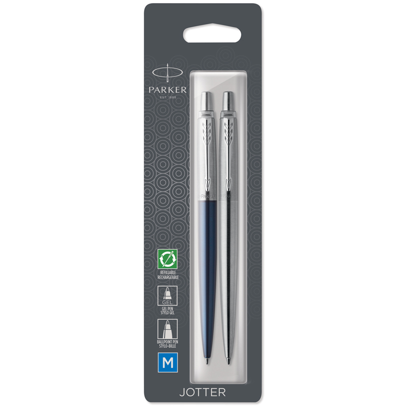  Parker  Jotter London : .  Blue + .  Stainless Steel, 1,0, .,  (2033156)