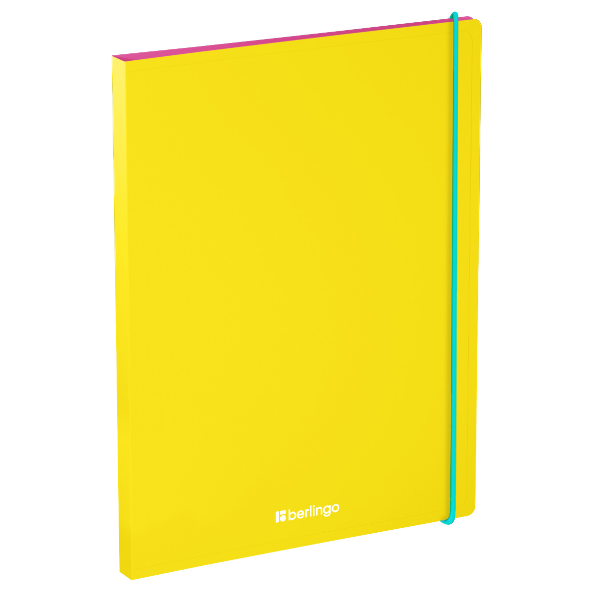 Папка с пружинным скоросшивателем Berlingo "Raze" А4, 17мм, 600мкм, с внутр. карманом, желтая, софт-тач