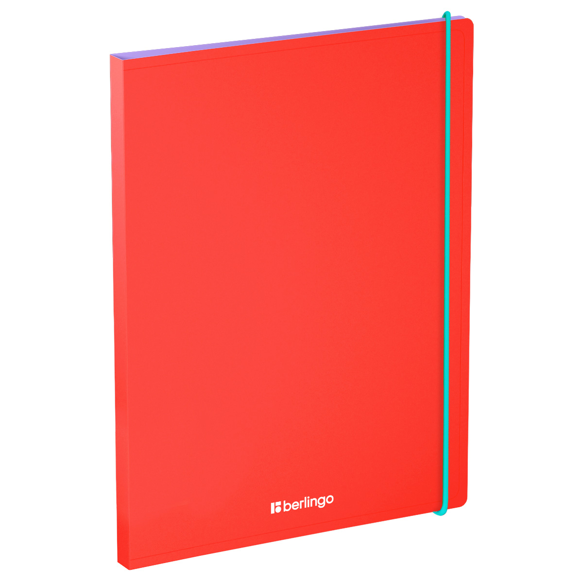 Папка с зажимом Berlingo "Raze" А4, 17мм, 600мкм, красная, с внутр. карманом, софт-тач
