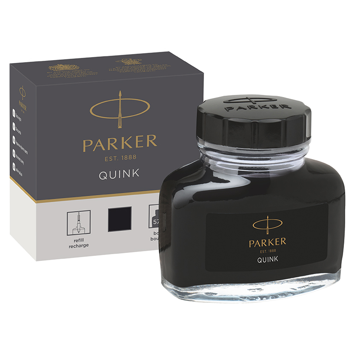 УЦЕНКА - Чернила Parker "Bottle Quink" черные, 57мл