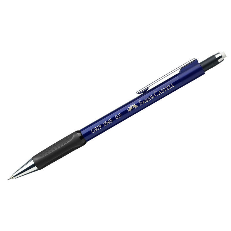 Карандаш механический Faber-Castell "Grip 1345" 0,5мм, B, грип, с ласт., автоподача грифеля, синий
