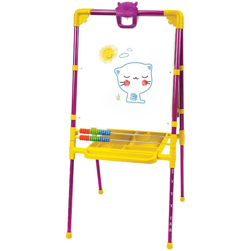 Доска-мольберт детский Nika kids "Растущий" М2Л/СН2, 2-сторон., сиреневый/желтый