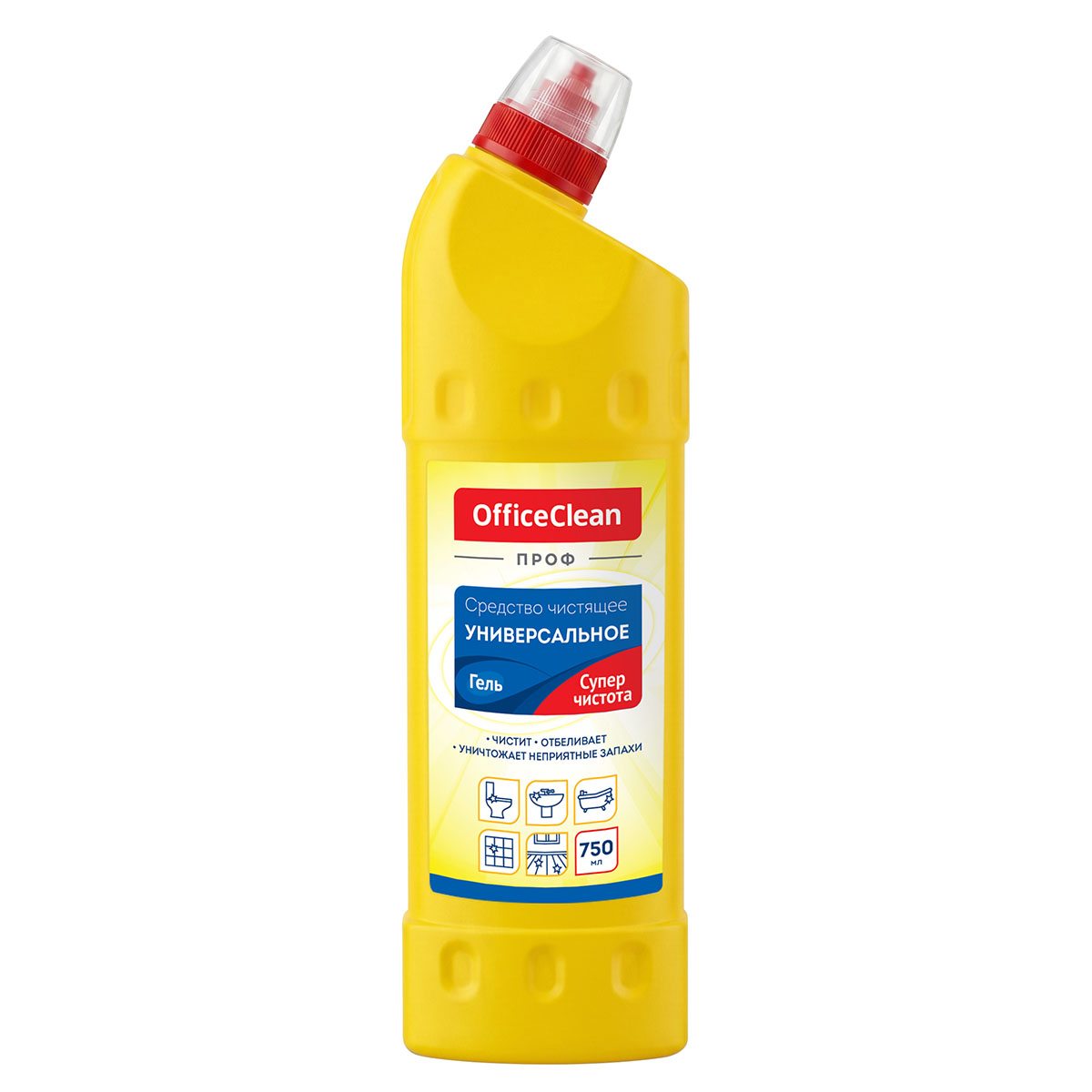 Чистящее средство универсальное OfficeClean Профессиональное "Супер чистота", гель, 750 мл