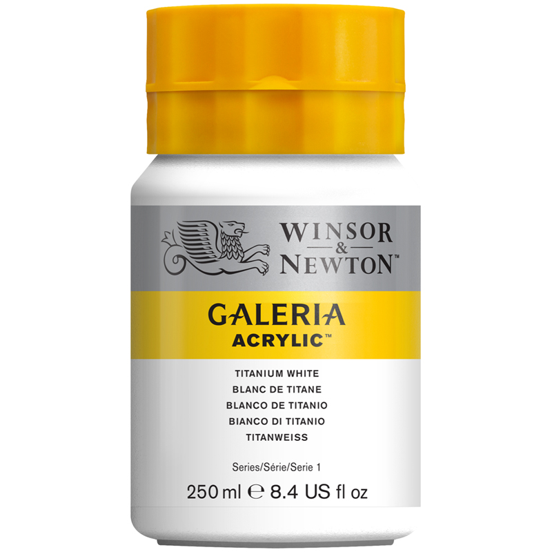 купить Краска акриловая художественная Winsor&Newton "Galeria", 250мл, туба, титановые белила в Тамбове