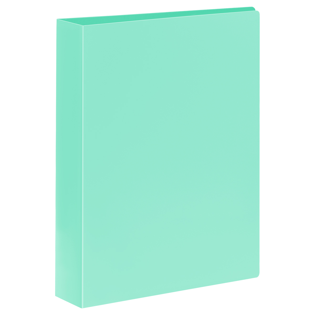 Папка на 4 кольцах СТАММ А4, 40мм, 500мкм, пластик, пастель, мятная