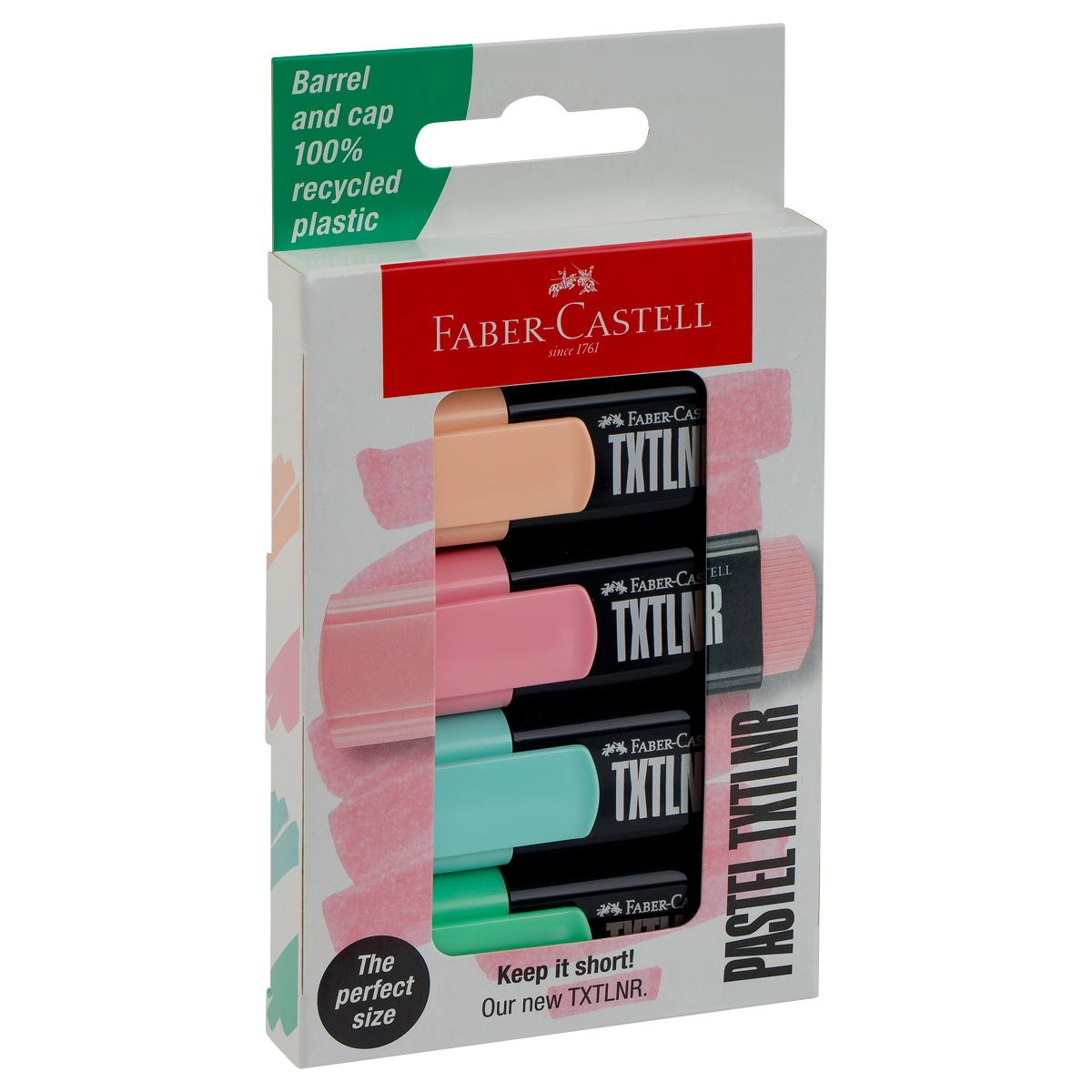 Набор текстовыделителей Faber-Castell "Pastel mini" 04 цв., пастельные ассорти, 1-5мм, картон, европодвес Набор текстовыделителей Faber-Castell "Pastel mini" 04 цв., пастельные ассорти, 1-5мм, картон, европодвес