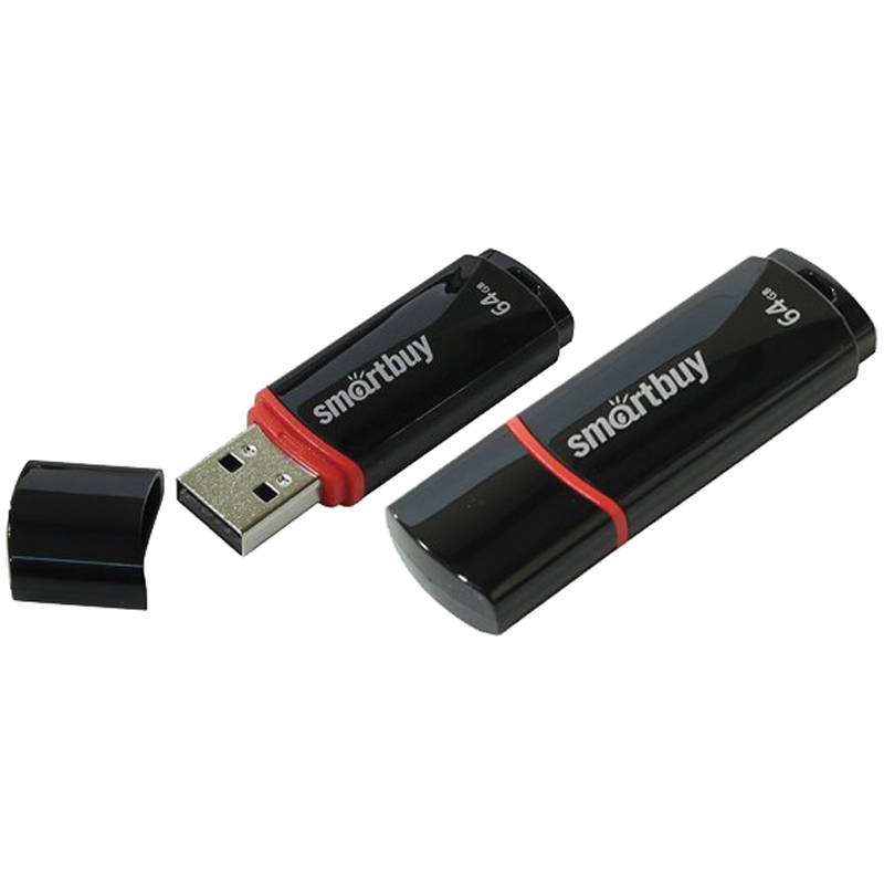    Smart Buy  Crown   64GB, USB 2.0 Flash Drive,  (SB64GBCRW-K)