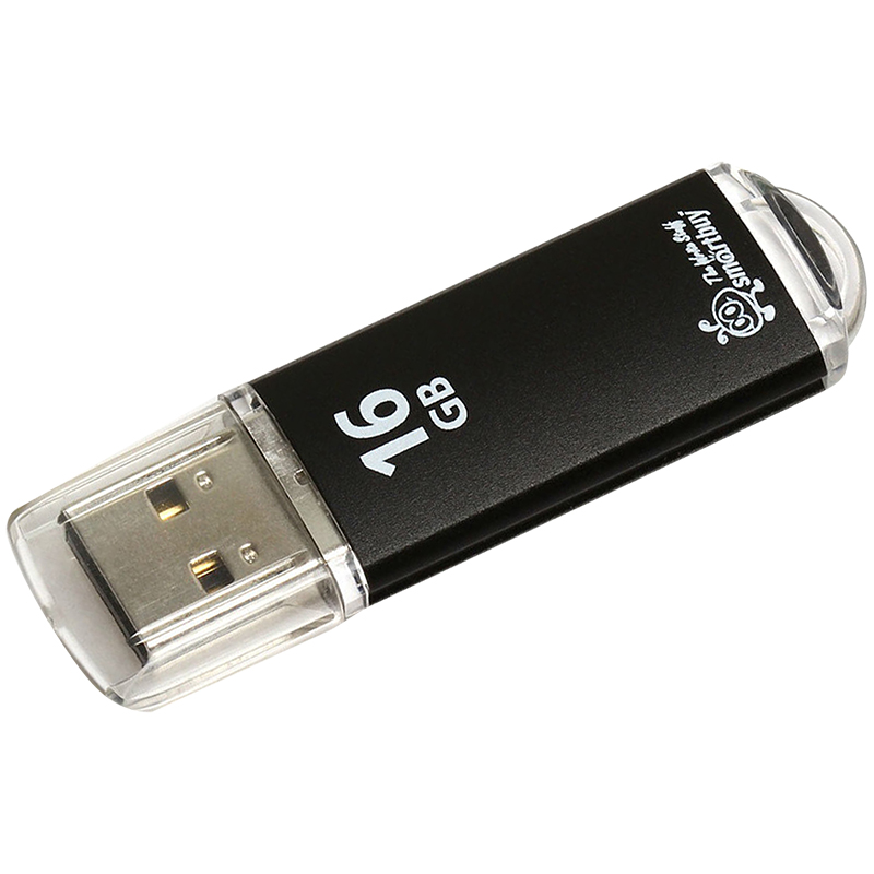 купить Память Smart Buy "V-Cut"  16GB, USB 2.0 Flash Drive, черный (металл. корпус ) в Тамбове