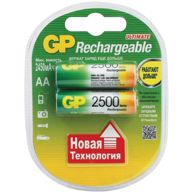    GP AA (HR06) 2500mAh 2BL (GP 250AAHC-2DECRC2)