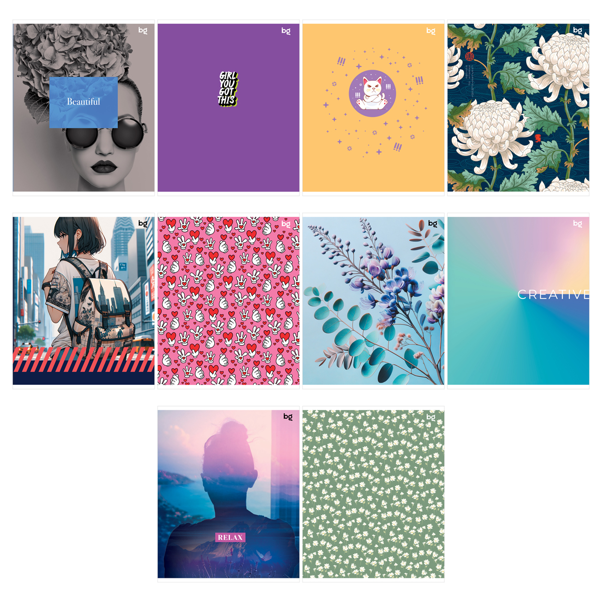 Тетрадь 96л., А5, клетка BG "Mix-10 Девочки", эконом Тетрадь 96л., А5, клетка BG "Mix-10 Девочки", эконом