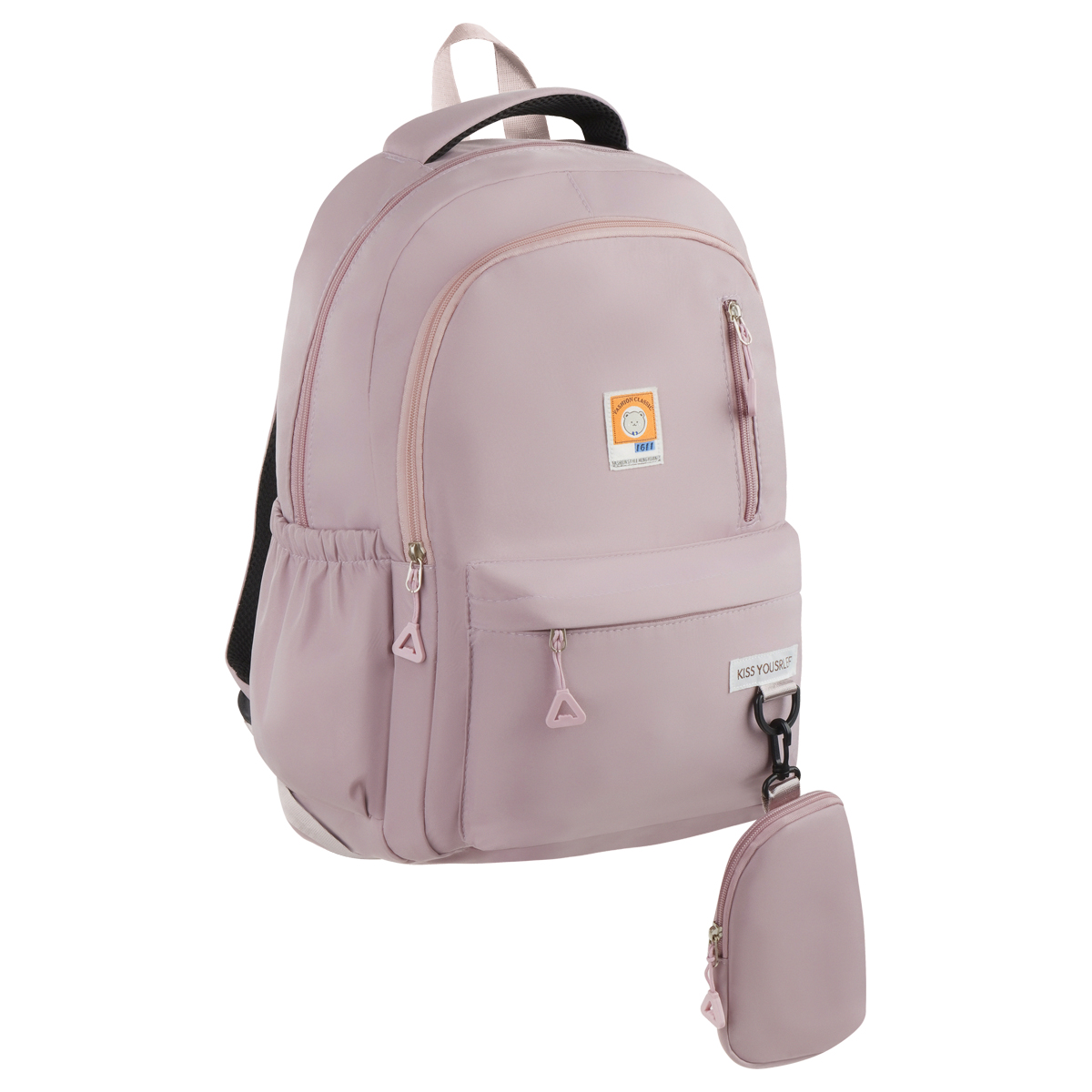 Рюкзак MESHU "Pink", 45*32*18см, 2 отделения, 4 кармана, уплотненная спинка,  в комплекте пенал 15*10см