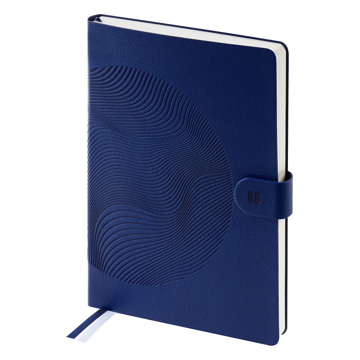 Ежедневник недатированный, А5, 136л., кожзам, Berlingo "Symbol", с магнитной застежкой, синий