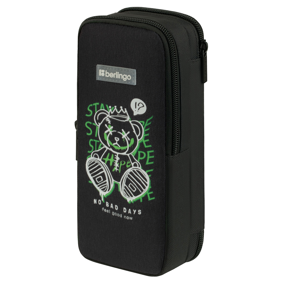 Пенал 2 отделения, 205*80*55 Berlingo "No bad days", полиэстер, внутренний органайзер, магнит Пенал 2 отделения, 205*80*55 Berlingo "No bad days", полиэстер, внутренний органайзер, магнит