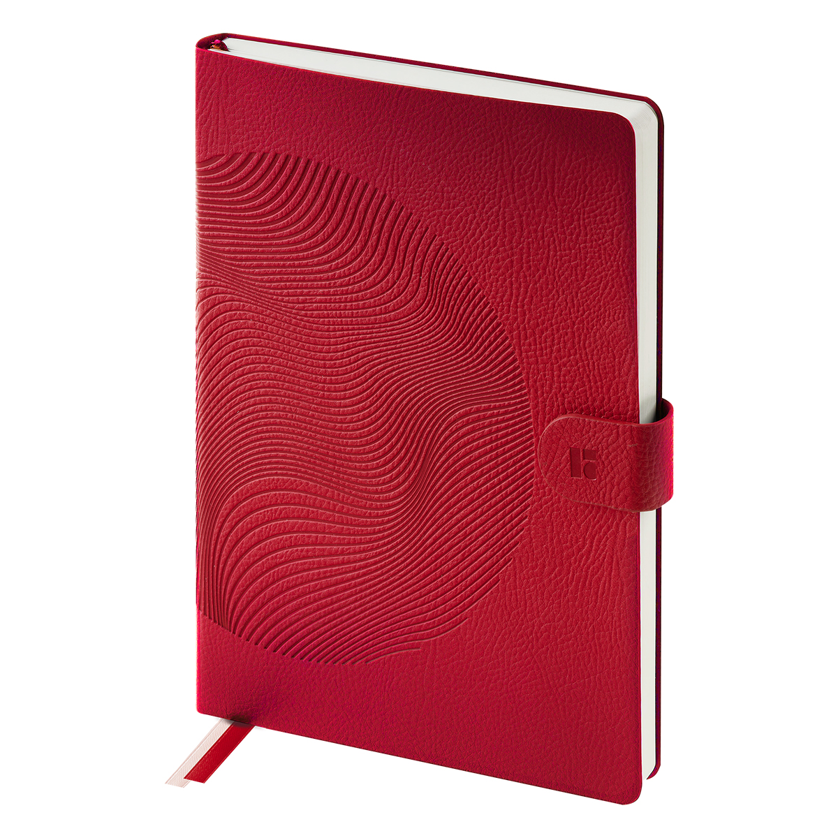 Ежедневник недатированный, А5, 136л., кожзам, Berlingo "Symbol", с магнитной застежкой, красный