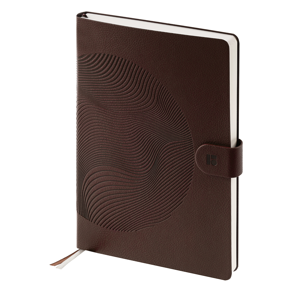 Ежедневник недатированный, А5, 136л., кожзам, Berlingo "Symbol", с магнитной застежкой, коричневый